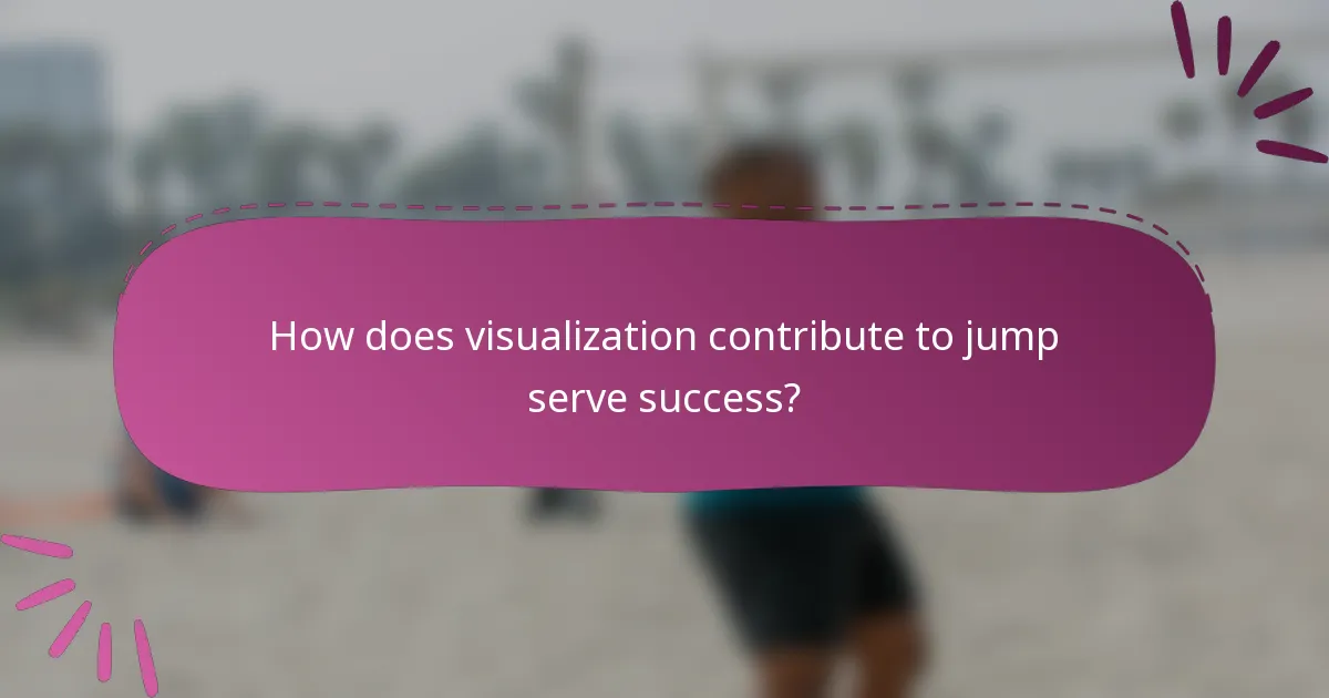 How does visualization contribute to jump serve success?
